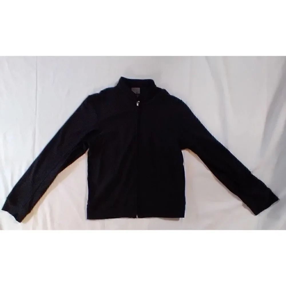NIKE WOMENS XS BLACK LIGHT WEIGHT ZIP UP SWEATSHIRT WORKOUT ATHLETIC